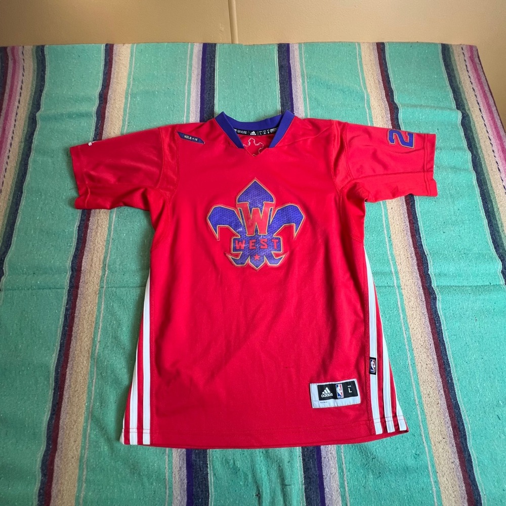Adidas Kobe Bryant Jersey Youth L Red 2014 NBA All Star West Lakers 24 Shirt